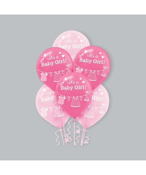 Kız Bebek 6Lı Helyum Balon (Ek Ürün Olarak Satılır)
