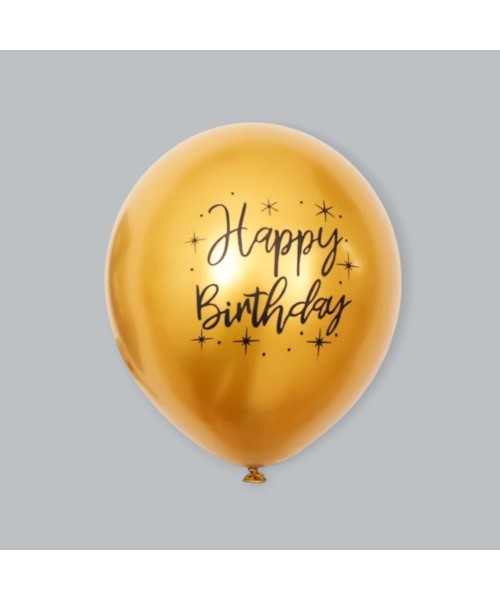 Doğum Günü 1 Adet Altın Helyum Balon (Ek Ürün Olarak Satılır)
