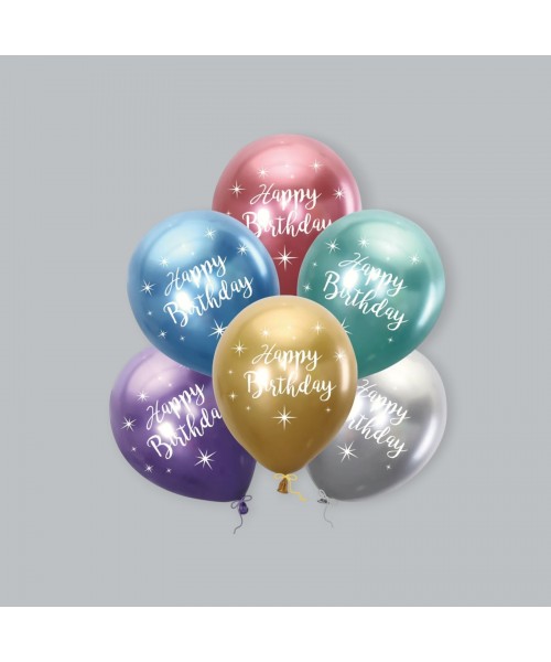 6 Adet Doğum Günü Helyum Balon (Ek Ürün Olarak Satılır)
