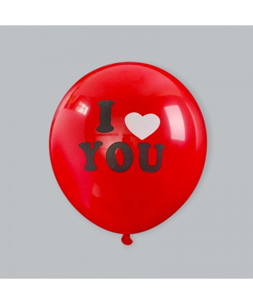 Kırmızı I Love You Baskılı Helyum Balon (Ek Ürün Olarak Satılır)