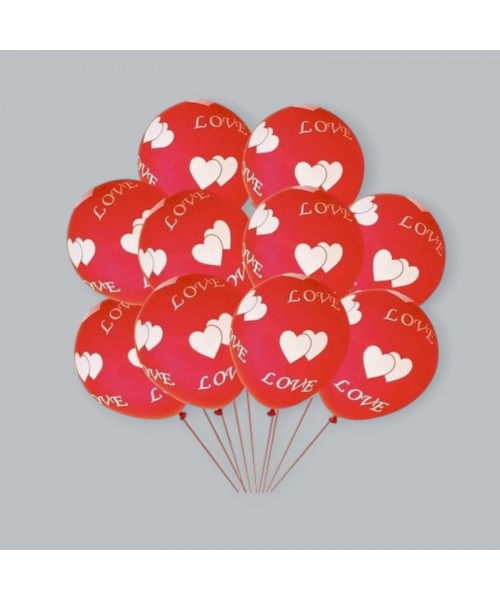 Kırmızı Love Baskılı 10 lu Helyum Balon