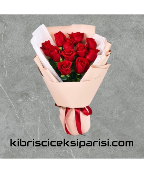 11 Kırmızı Gül Buketi