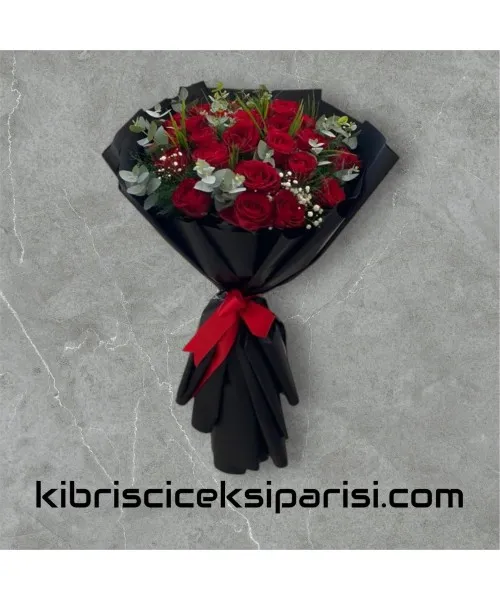 25 Kırmızı Gül Buketi