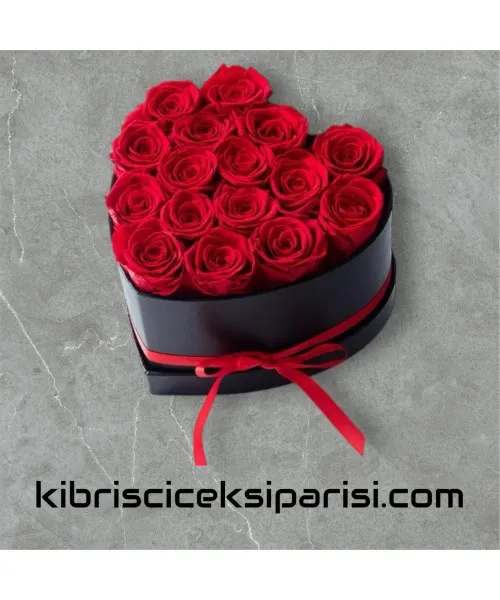 Kalpte 16 Kırmızı Gül
