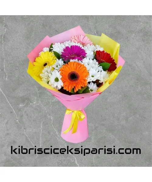 Papatya ve Gerbera Buketi